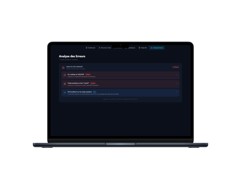 fonctionnalité d'analyse d'erreurs